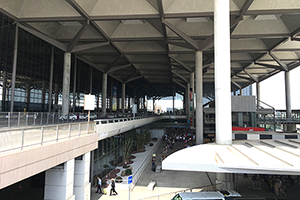 View of the Malaga airport terminal