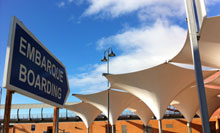 Malaga Port parking - where we are